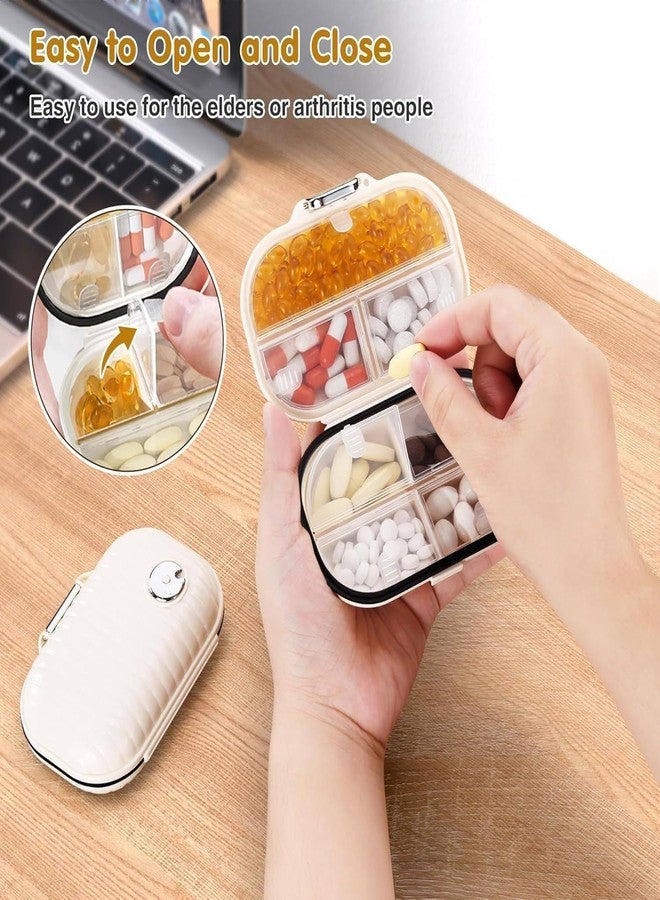 Scribify Grid Square Pill Box Weekly Portable Pill Organizer Case with 7 Compartments Daily for Purse Pocket Medicine Vitamin Container - Image 3
